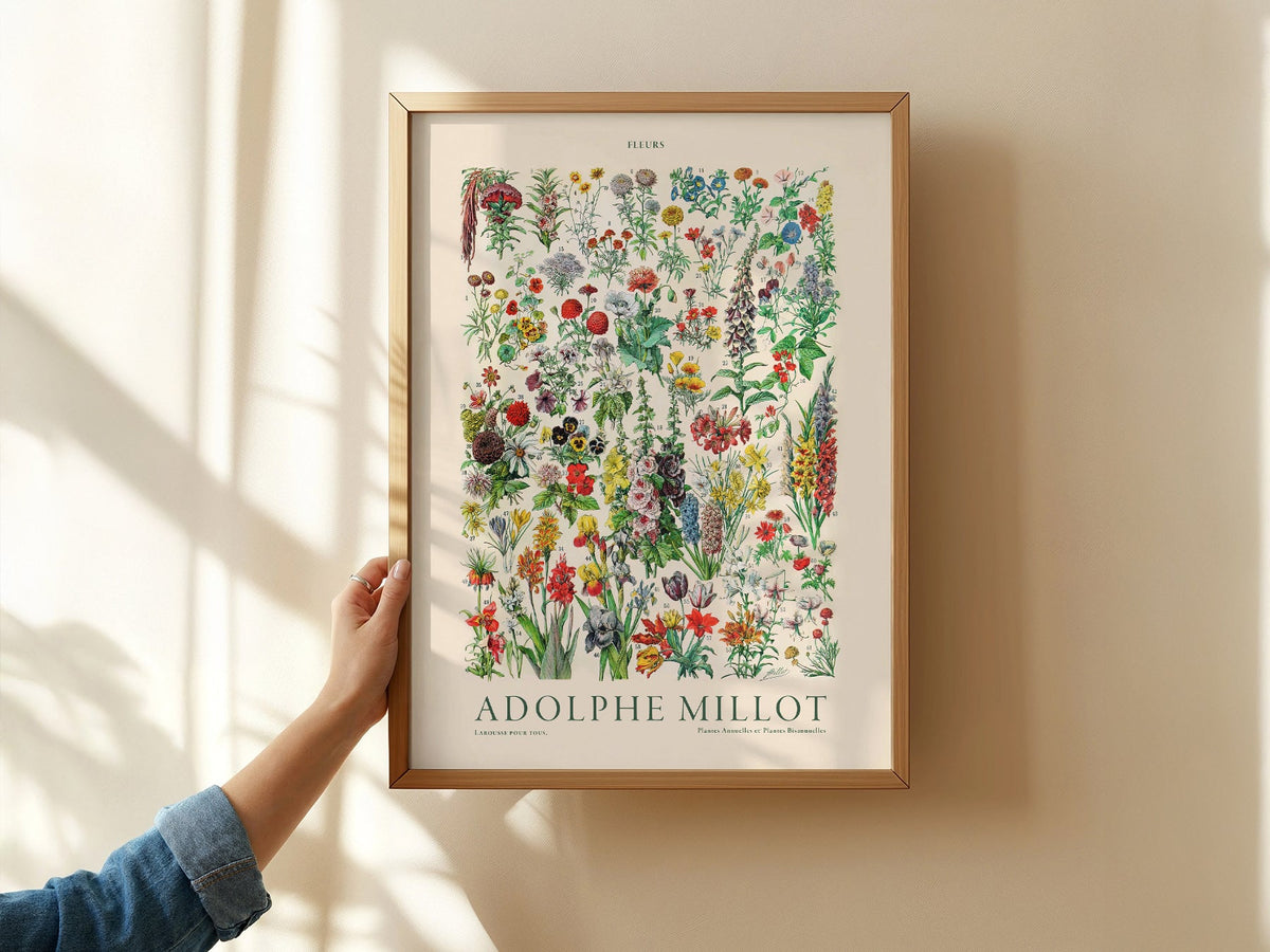 Adolphe Millot Fleurs Botanical Art Print – Vintage Flower Wall Art