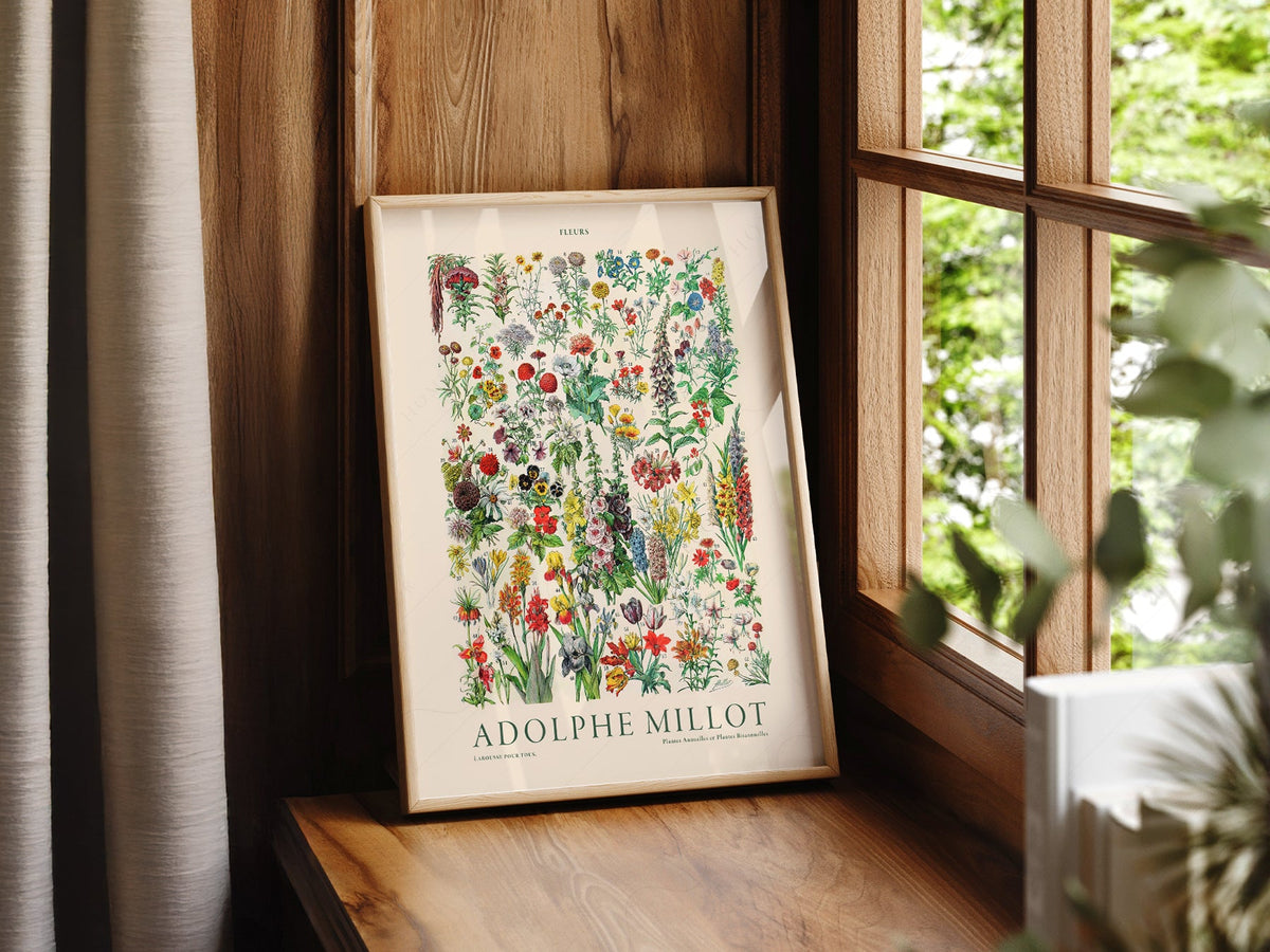 Adolphe Millot Fleurs Botanical Art Print – Vintage Flower Wall Art