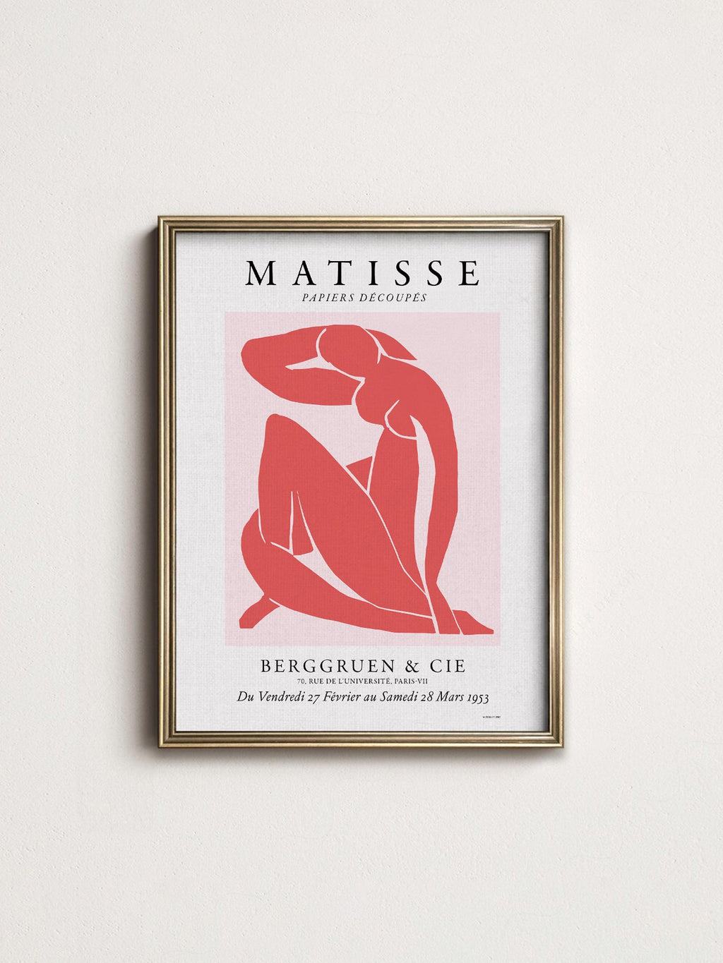 Henri Matisse Blue Nude Exhibition Poster – Modern Art Print Wall Decor