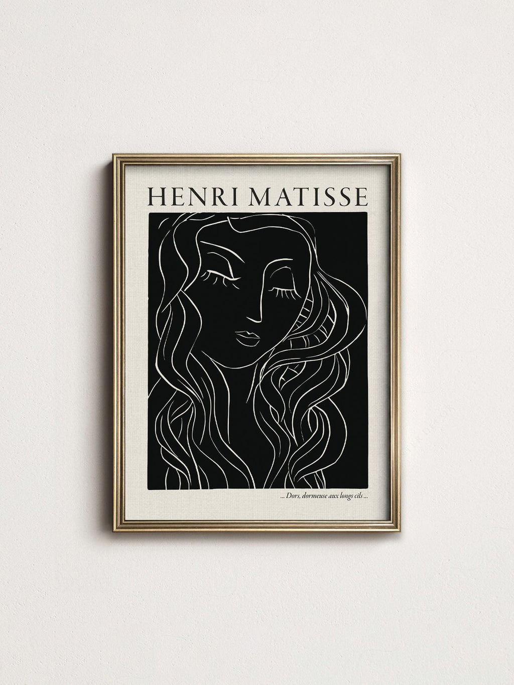 Henri Matisse Dors Dormeuse Art Print – Modern Line Art Wall Decor