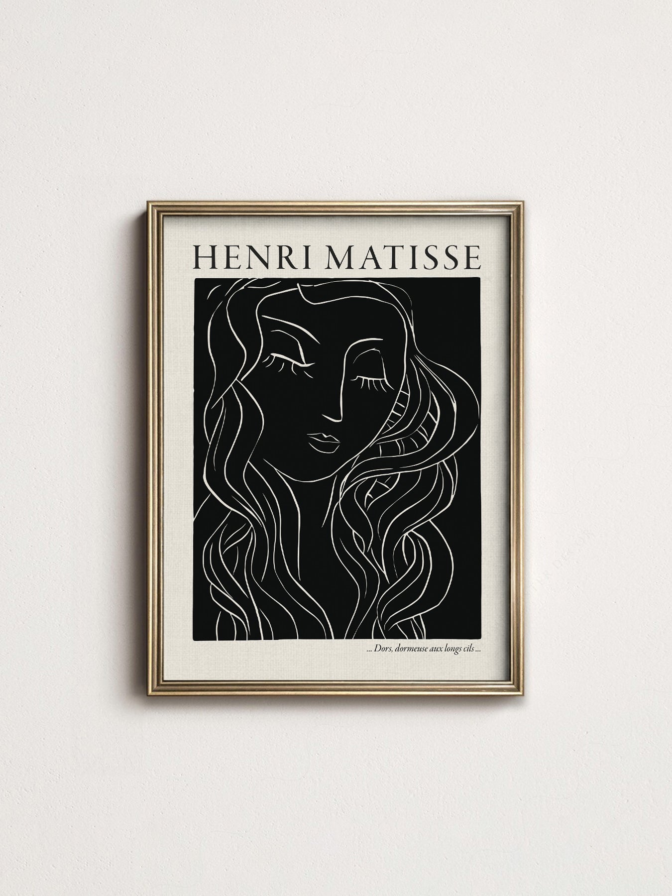 Henri Matisse Dors Dormeuse Art Print – Modern Line Art Wall Decor