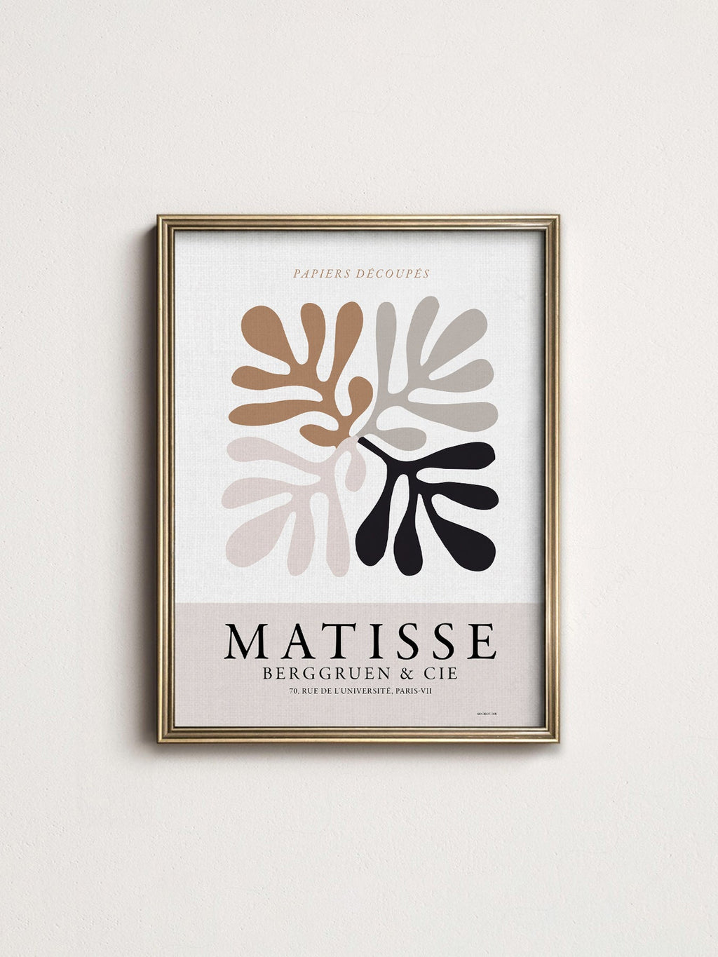 Henri Matisse Papiers Découpés Art Print – Neutral Leaf Wall Poster