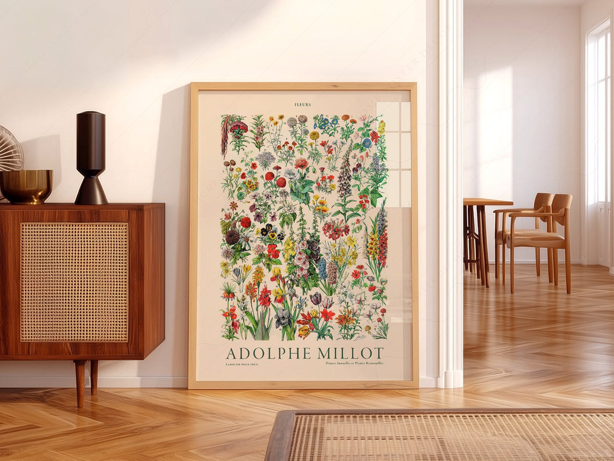 Adolphe Millot Fleurs Botanical Art Print – Vintage Flower Wall Art