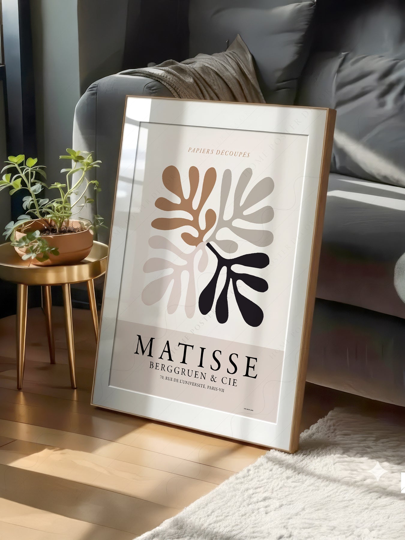 Henri Matisse Papiers Découpés Art Print – Neutral Leaf Wall Poster