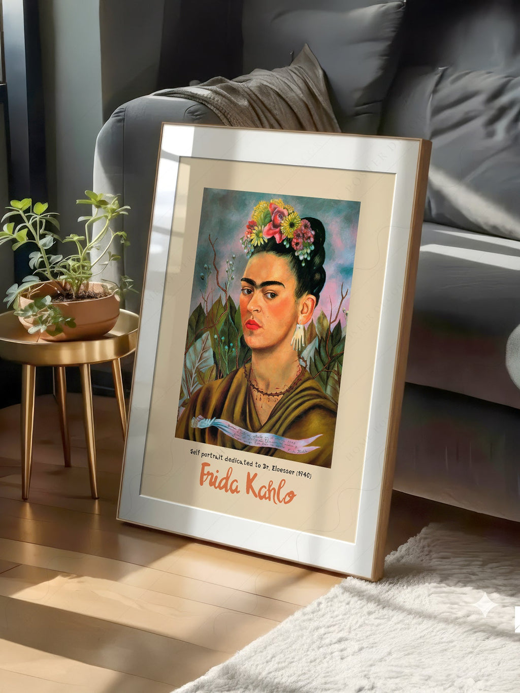Frida Kahlo Self Portrait Dedicated to Dr. Eloesser Art Print – Iconic Wall Art