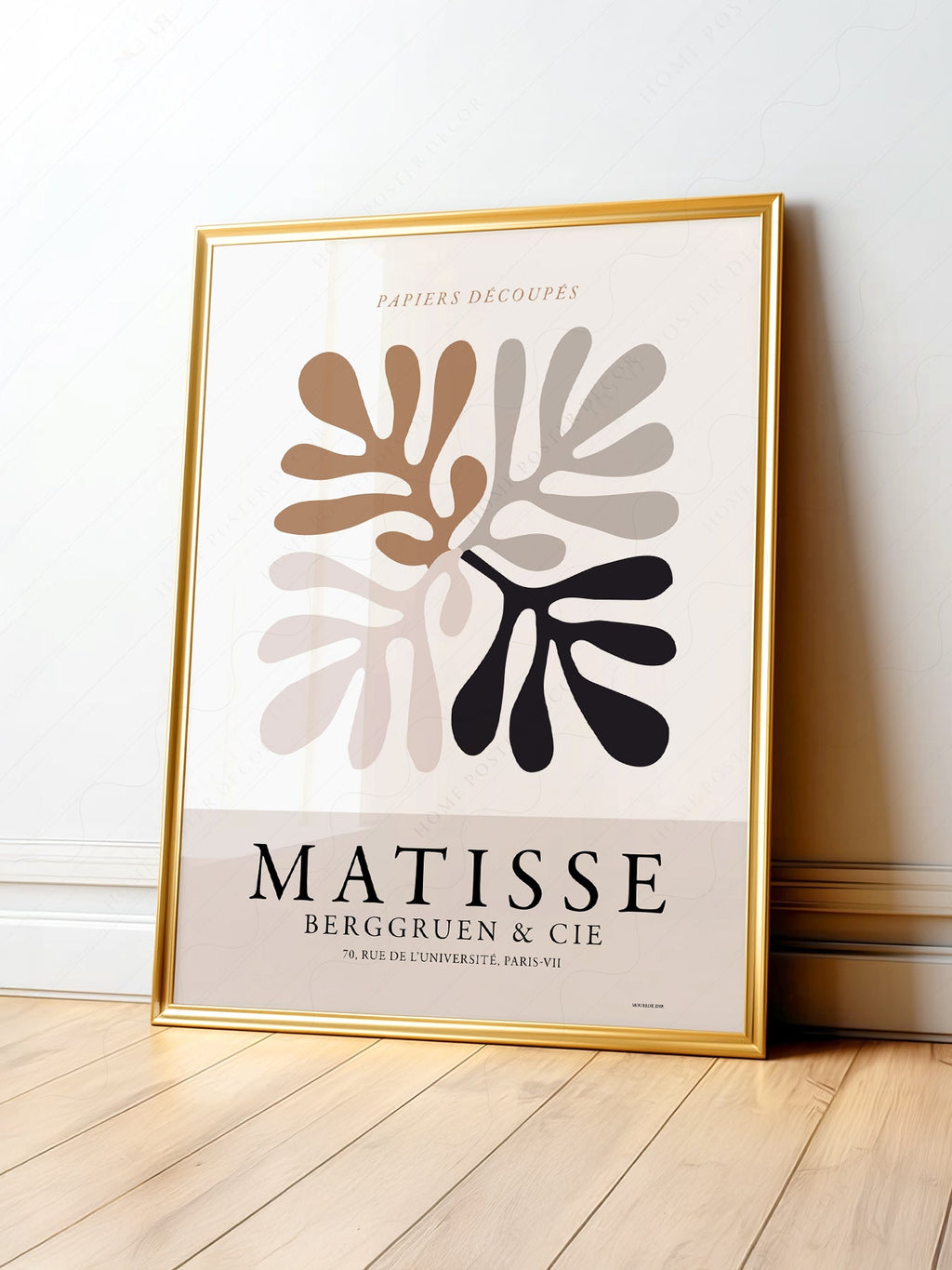 Henri Matisse Papiers Découpés Art Print – Neutral Leaf Wall Poster