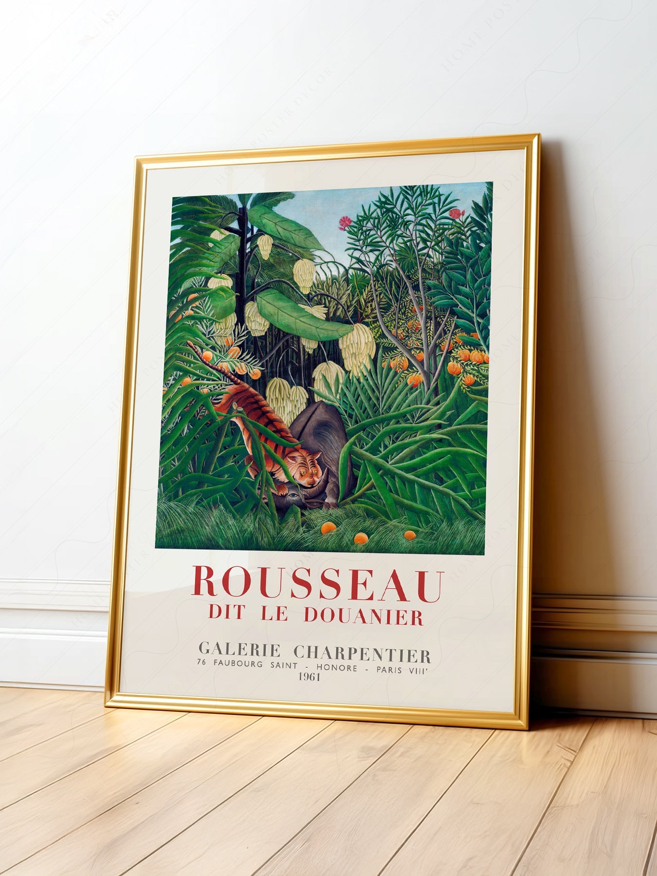 Henri Rousseau Tiger in a Tropical Storm Art Print – Jungle Poster