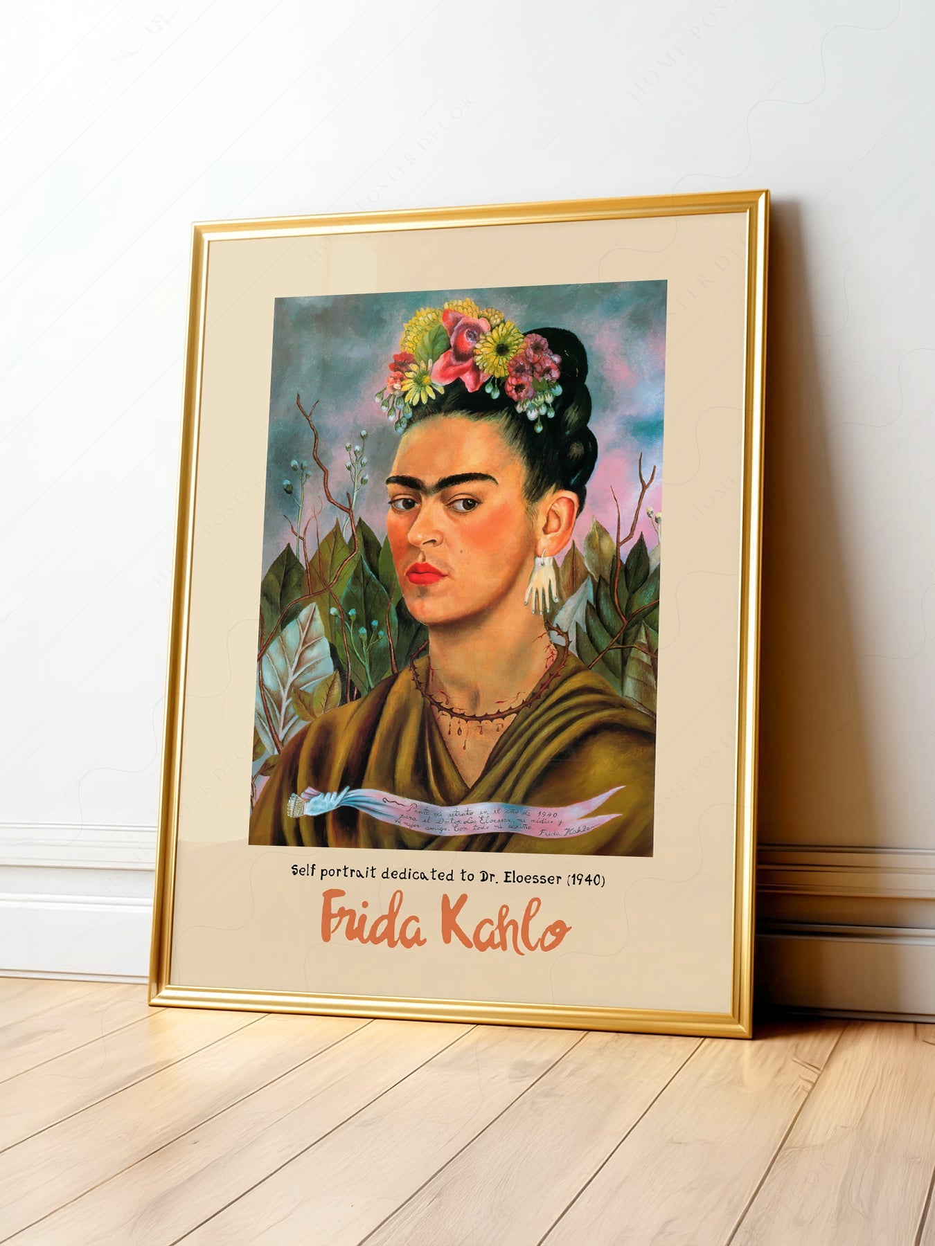 Frida Kahlo Self Portrait Dedicated to Dr. Eloesser Art Print – Iconic Wall Art