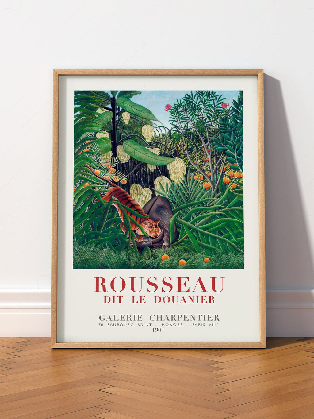 Henri Rousseau Tiger in a Tropical Storm Art Print – Jungle Poster