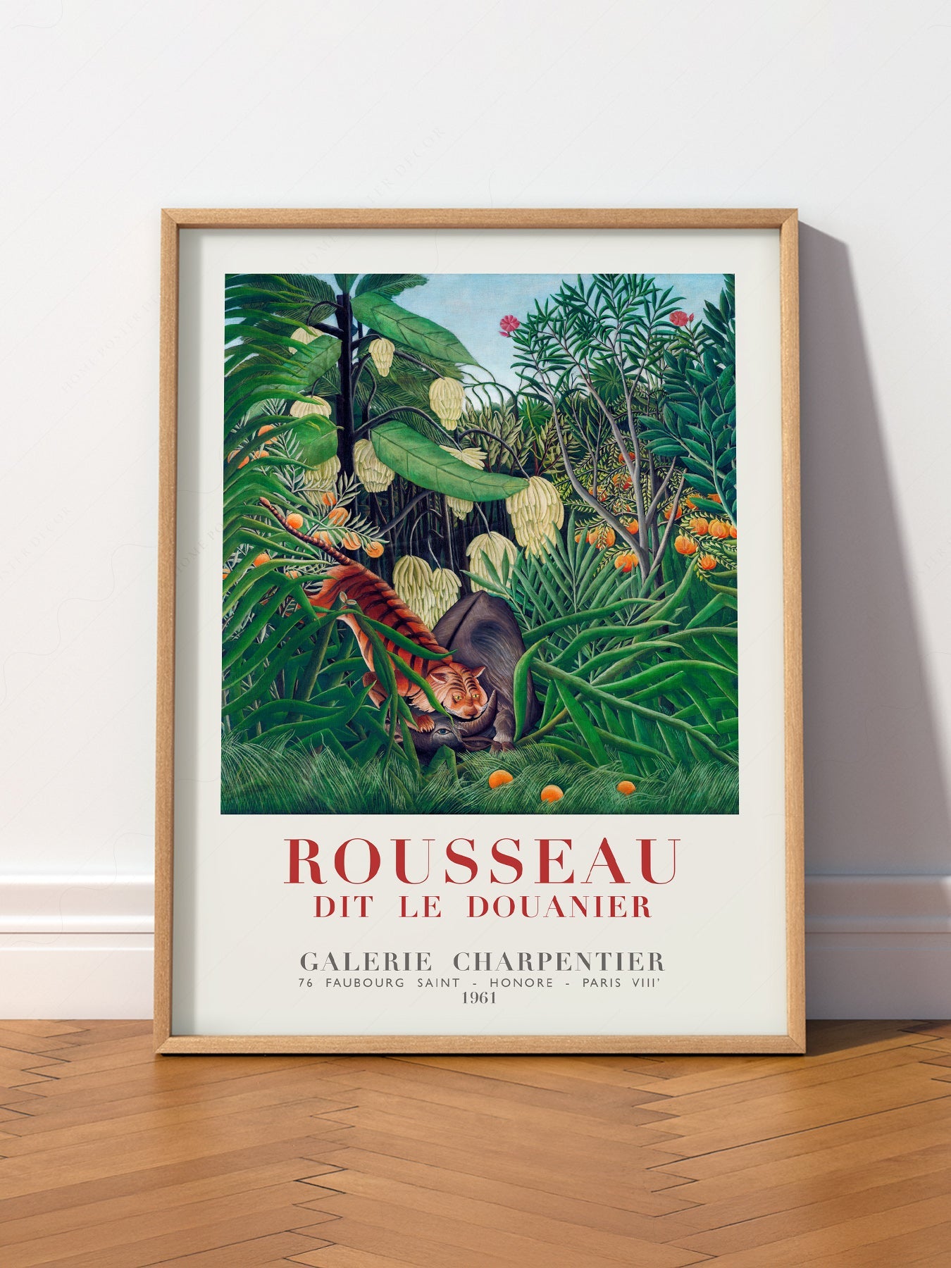 Henri Rousseau Tiger in a Tropical Storm Art Print – Jungle Poster