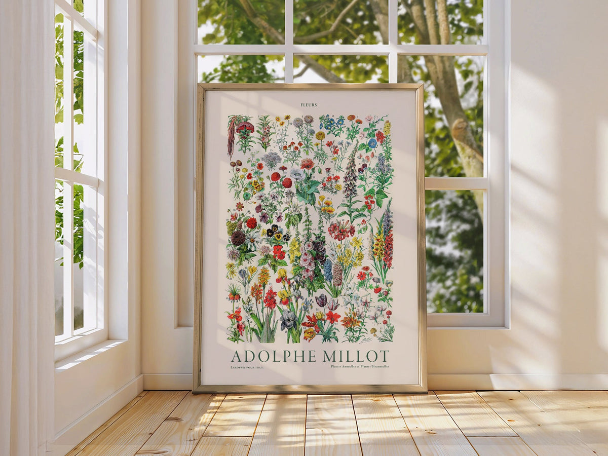 Adolphe Millot Fleurs Botanical Art Print – Vintage Flower Wall Art
