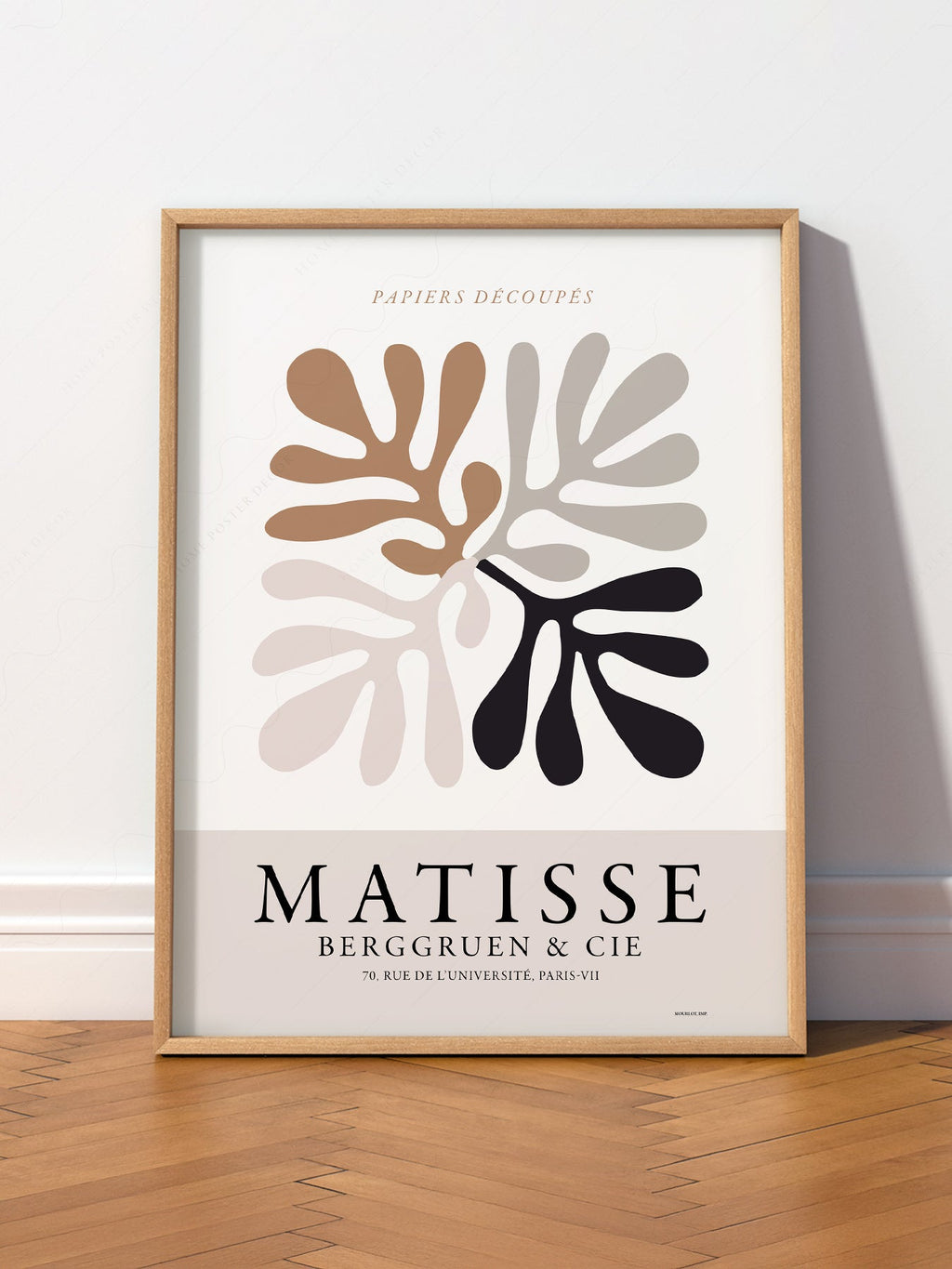 Henri Matisse Papiers Découpés Art Print – Neutral Leaf Wall Poster