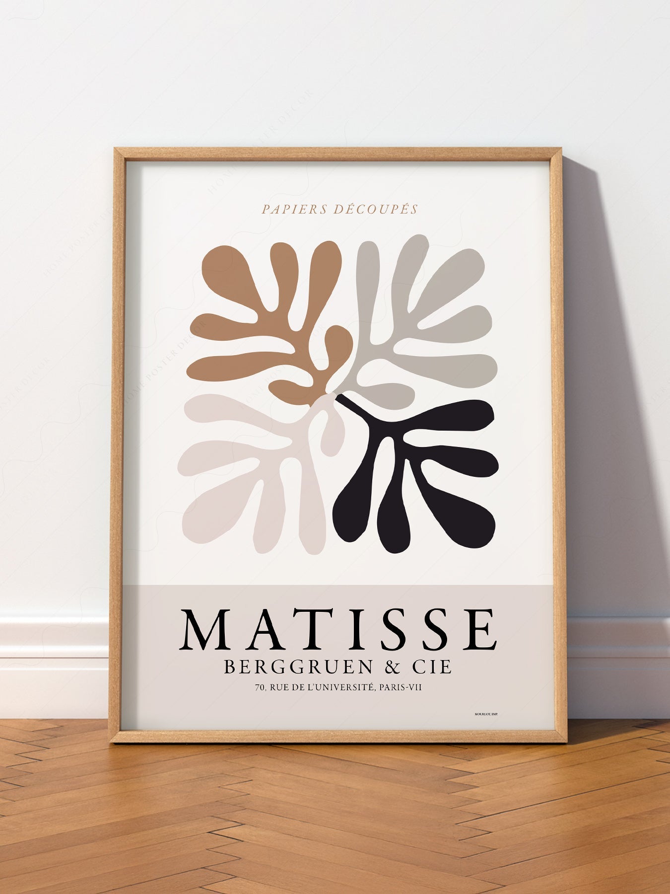 Henri Matisse Papiers Découpés Art Print – Neutral Leaf Wall Poster