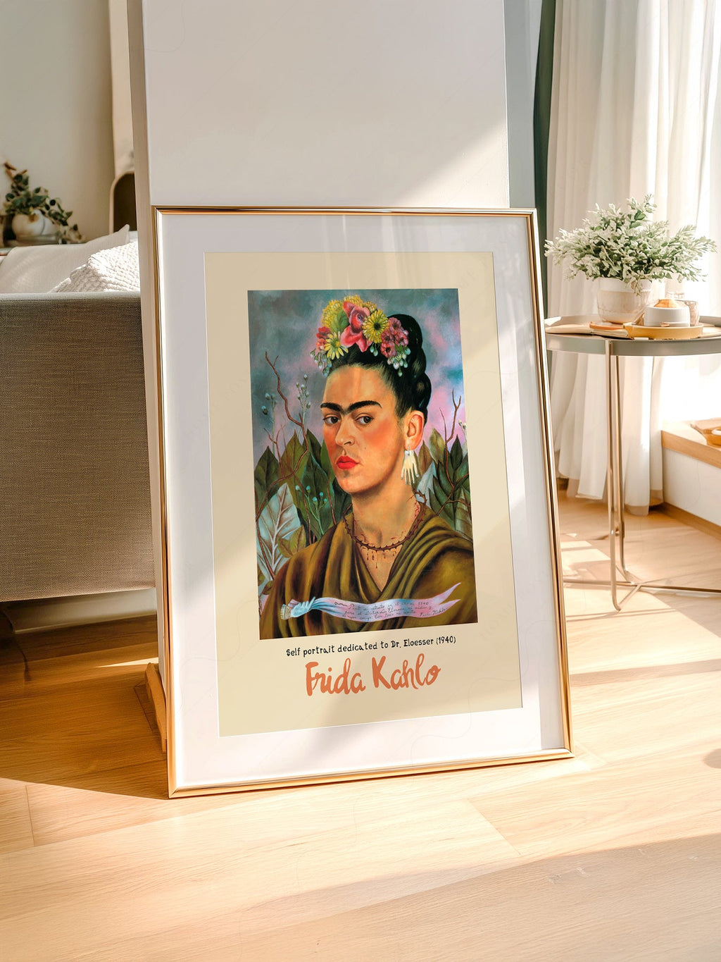 Frida Kahlo Self Portrait Dedicated to Dr. Eloesser Art Print – Iconic Wall Art