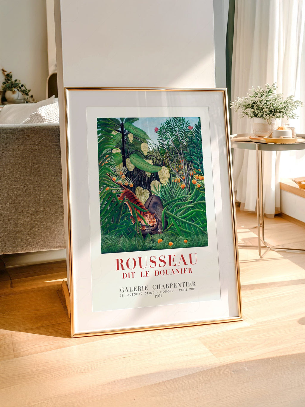 Henri Rousseau Tiger in a Tropical Storm Art Print – Jungle Poster