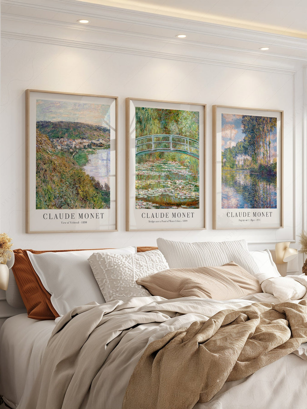 Claude Monet Set of 3 Prints – Landscape Wall Art Collection