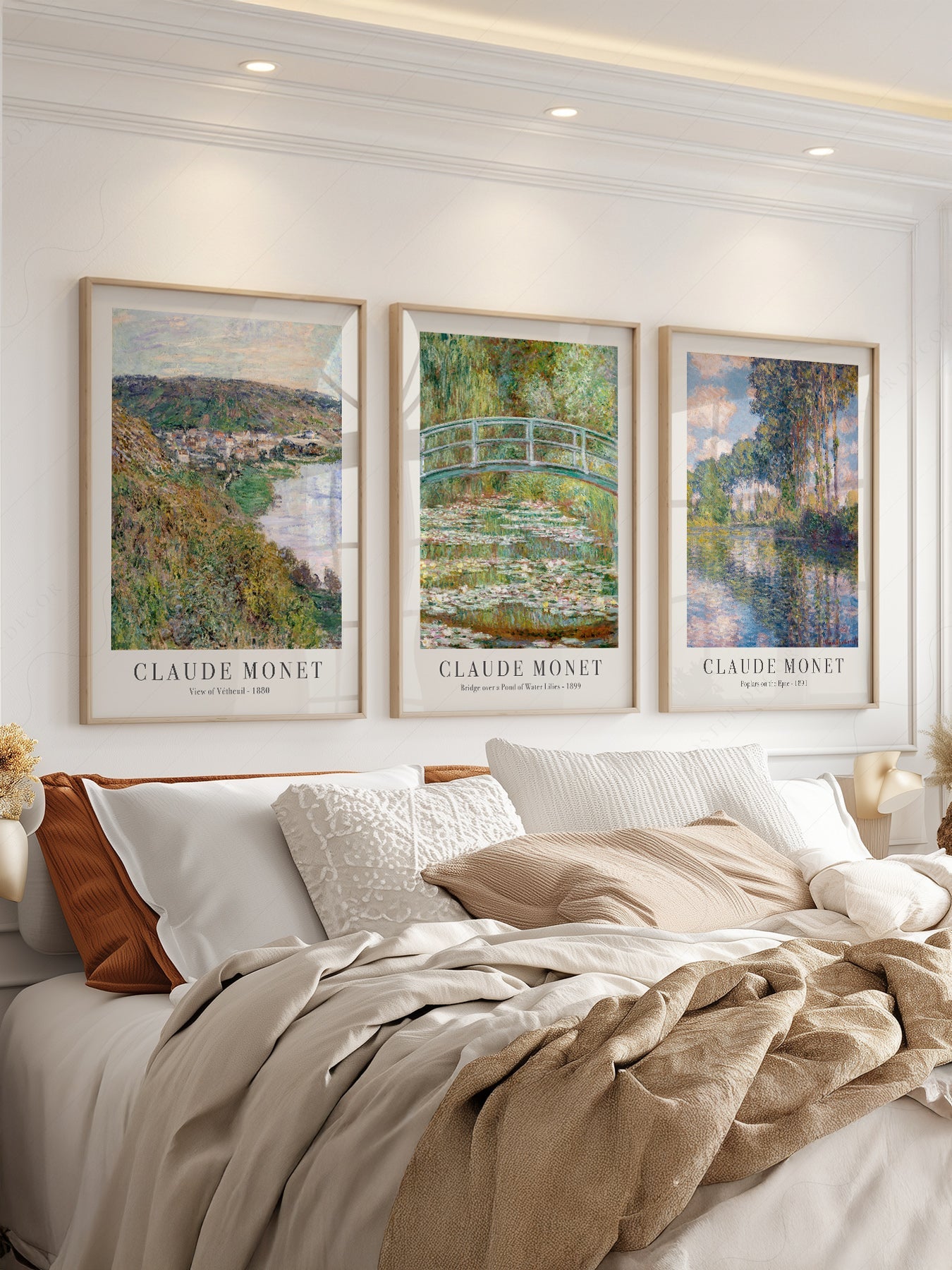 Claude Monet Set of 3 Prints – Landscape Wall Art Collection
