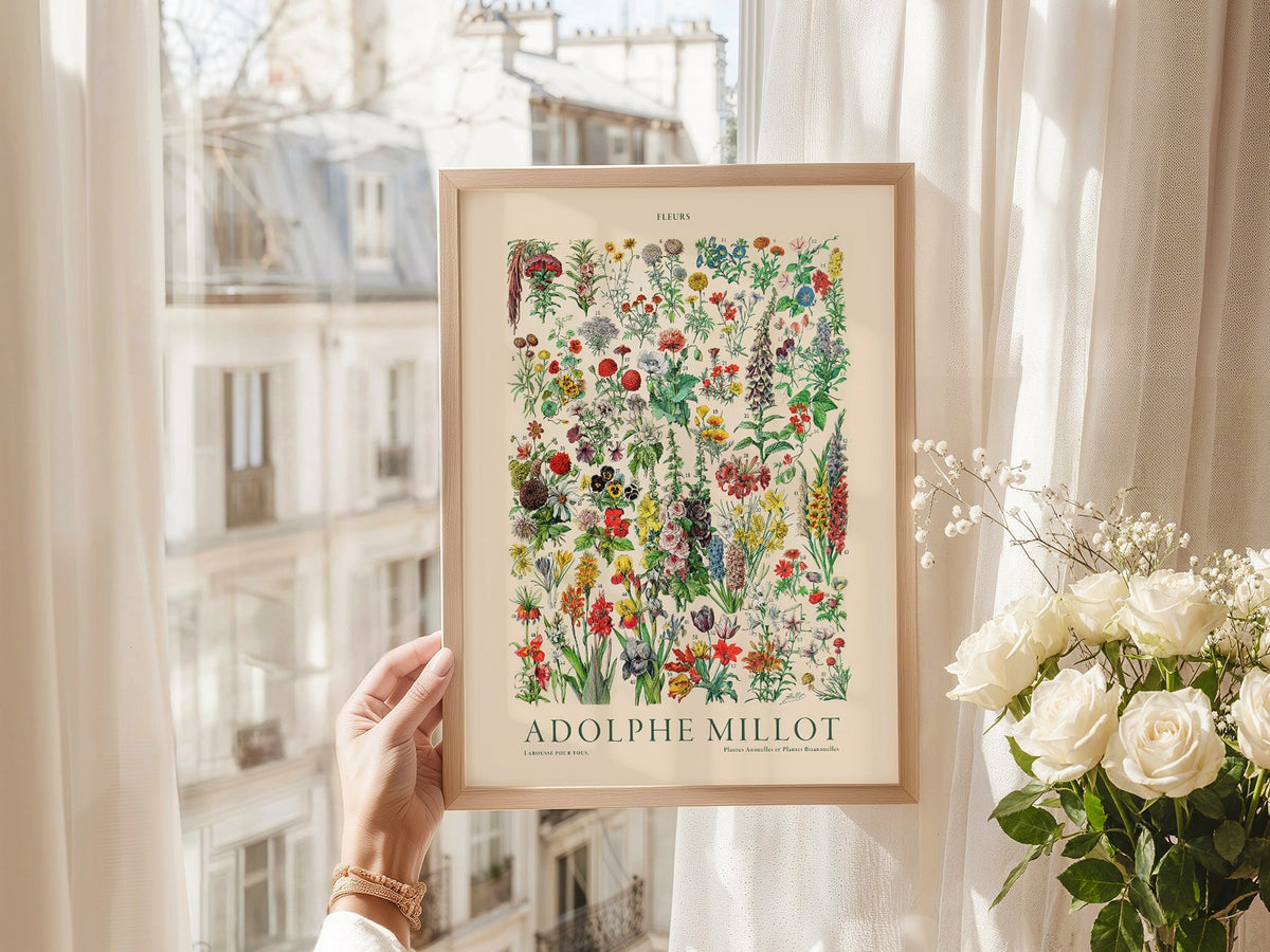 Adolphe Millot Fleurs Botanical Art Print – Vintage Flower Wall Art