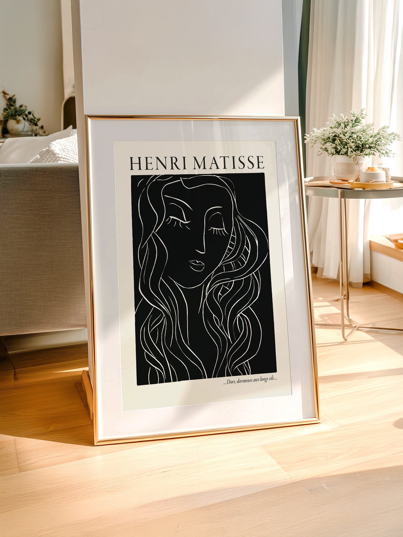 Henri Matisse Dors Dormeuse Art Print – Modern Line Art Wall Decor