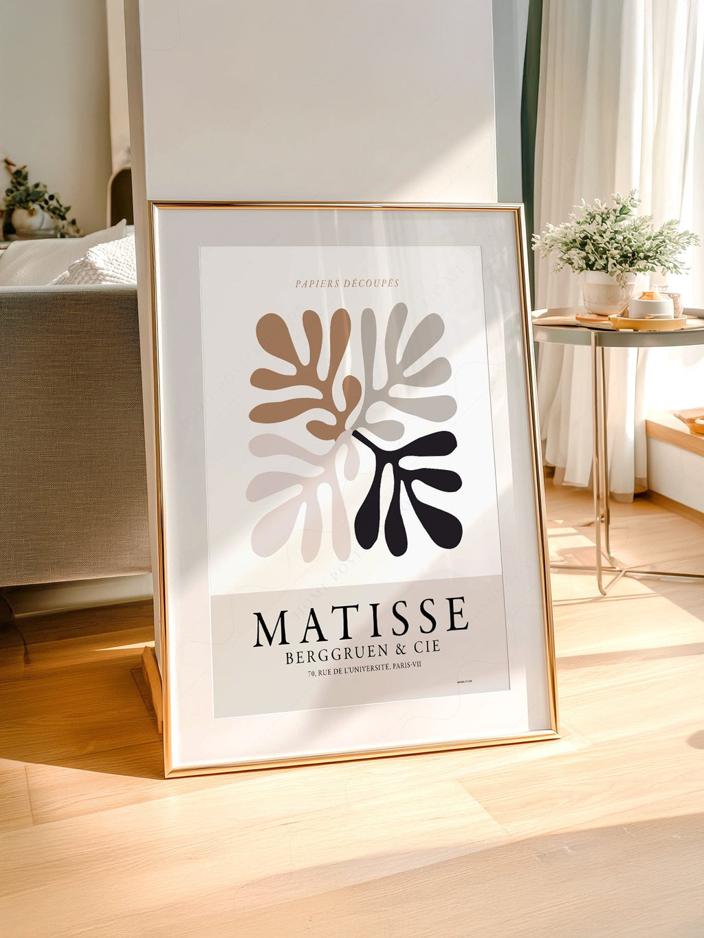 Henri Matisse Papiers Découpés Art Print – Neutral Leaf Wall Poster