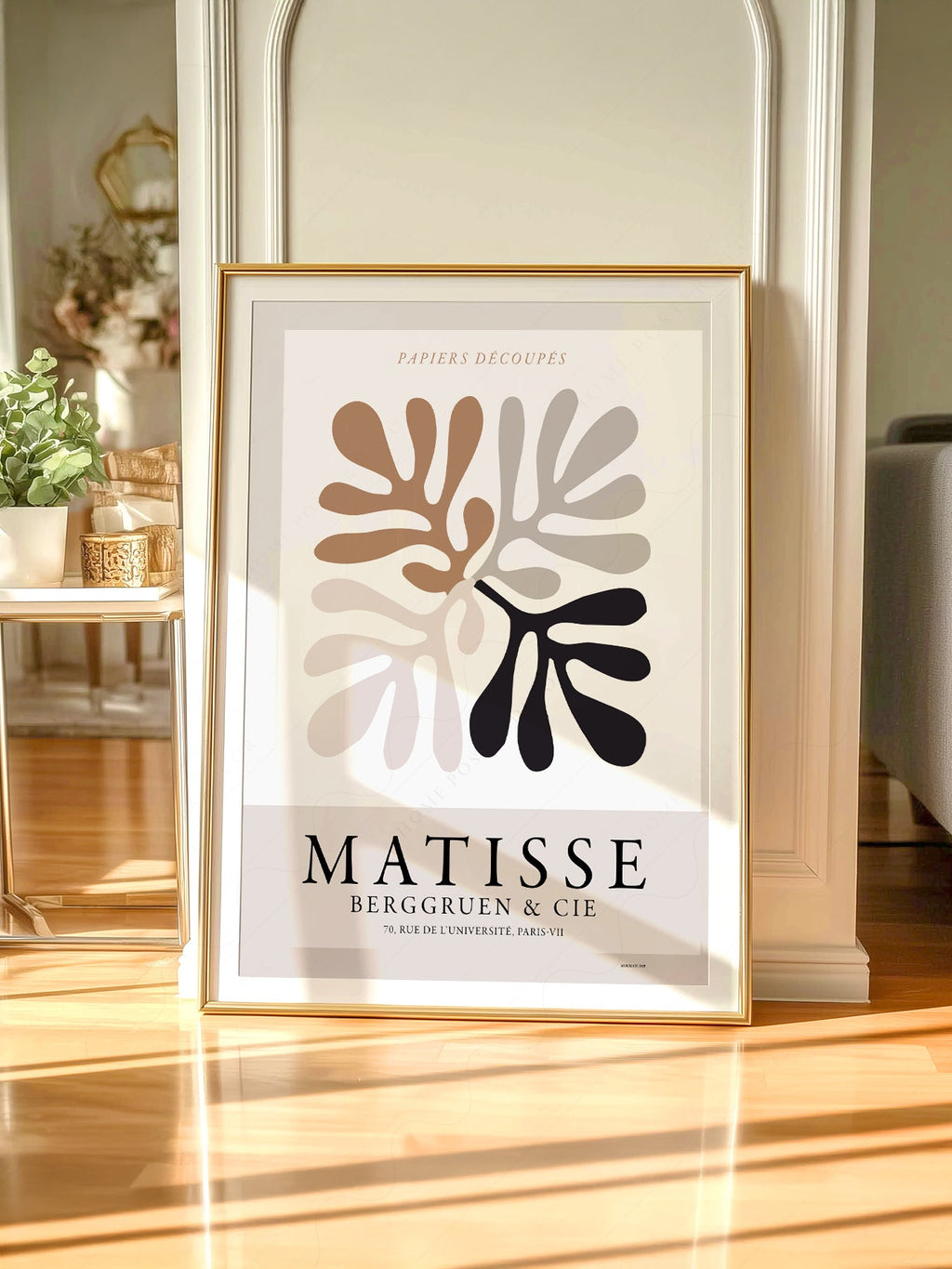 Henri Matisse Papiers Découpés Art Print – Neutral Leaf Wall Poster