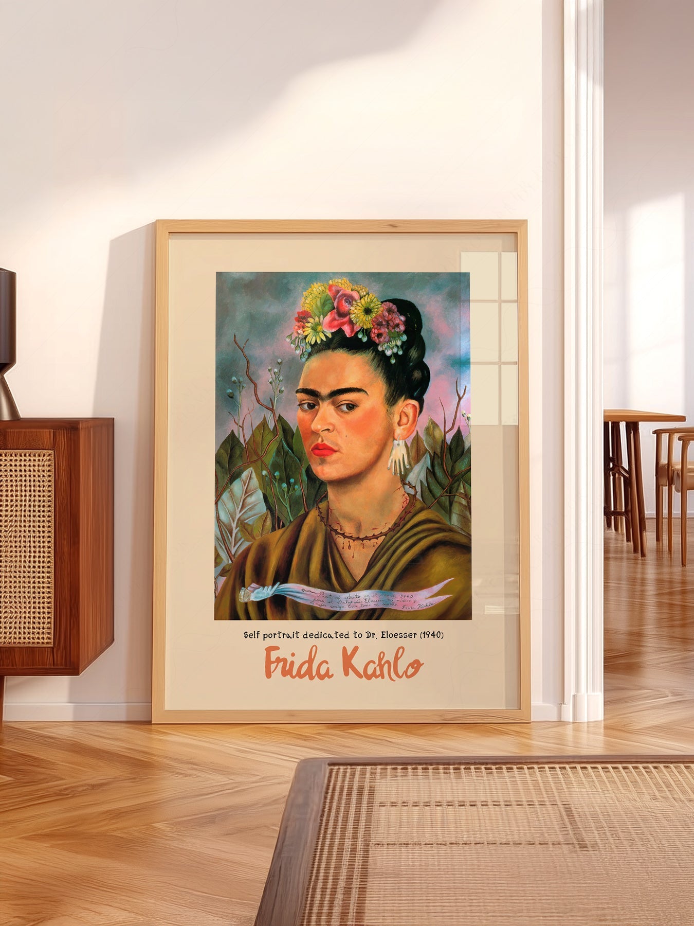 Frida Kahlo Self Portrait Dedicated to Dr. Eloesser Art Print – Iconic Wall Art