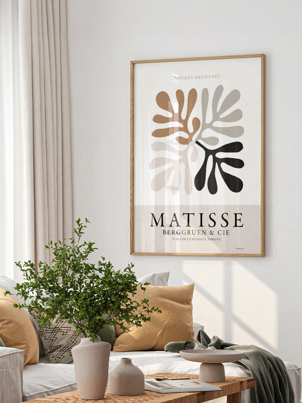 Henri Matisse Papiers Découpés Art Print – Neutral Leaf Wall Poster