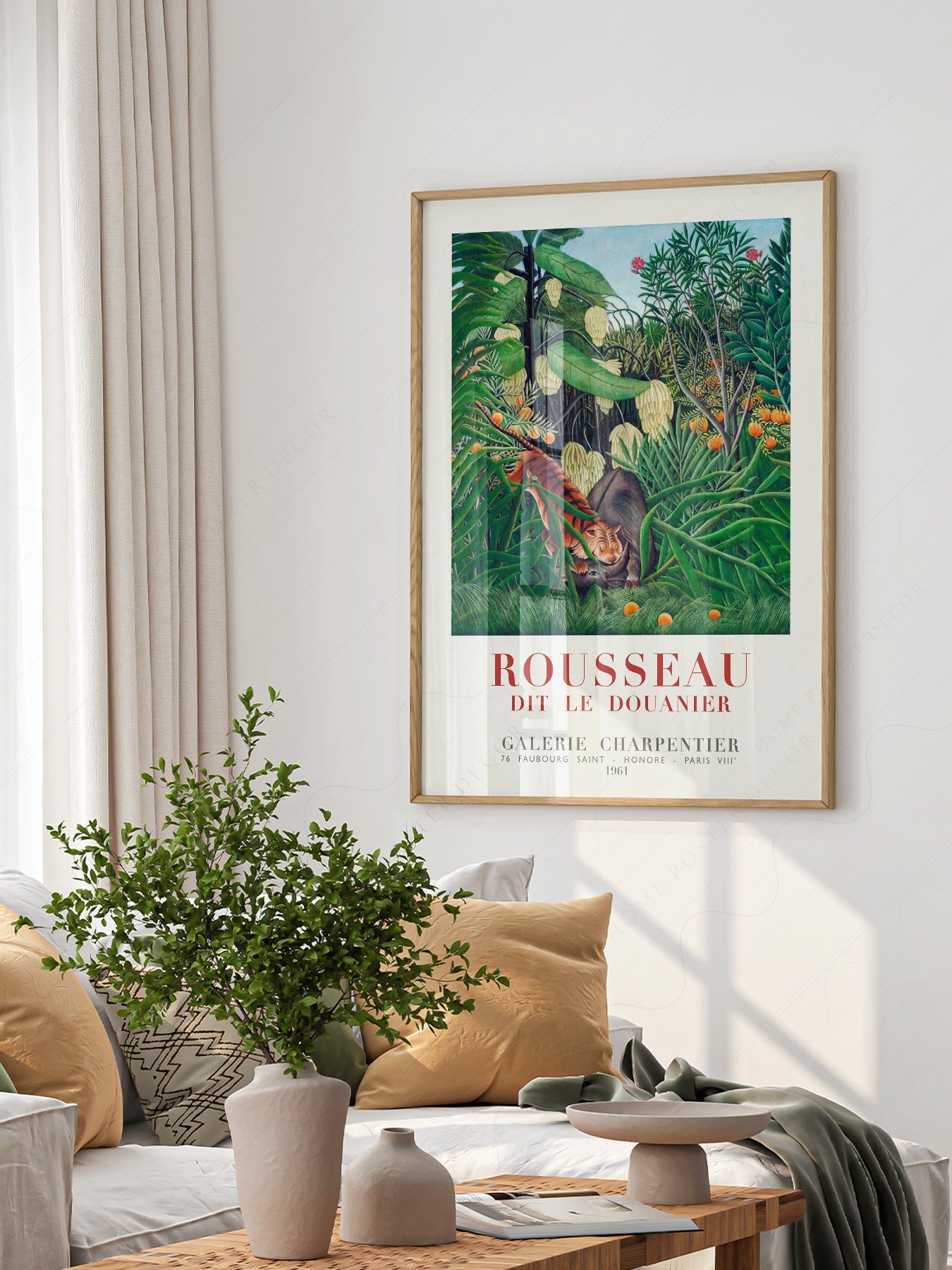 Henri Rousseau Tiger in a Tropical Storm Art Print – Jungle Poster