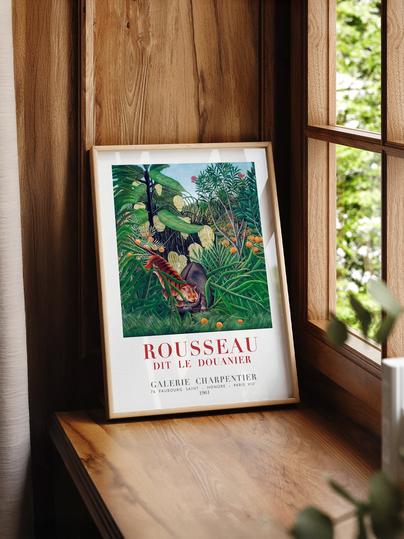 Henri Rousseau Tiger in a Tropical Storm Art Print – Jungle Poster