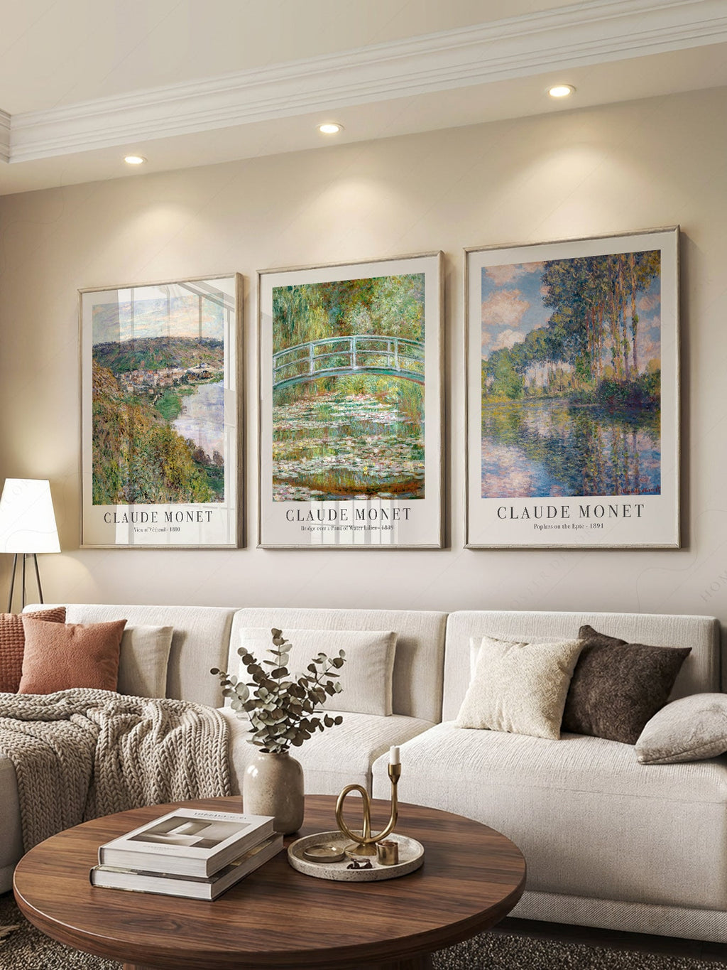 Claude Monet Set of 3 Prints – Landscape Wall Art Collection