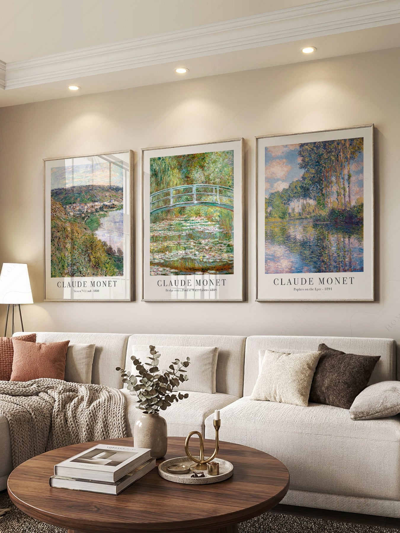 Claude Monet Set of 3 Prints – Landscape Wall Art Collection