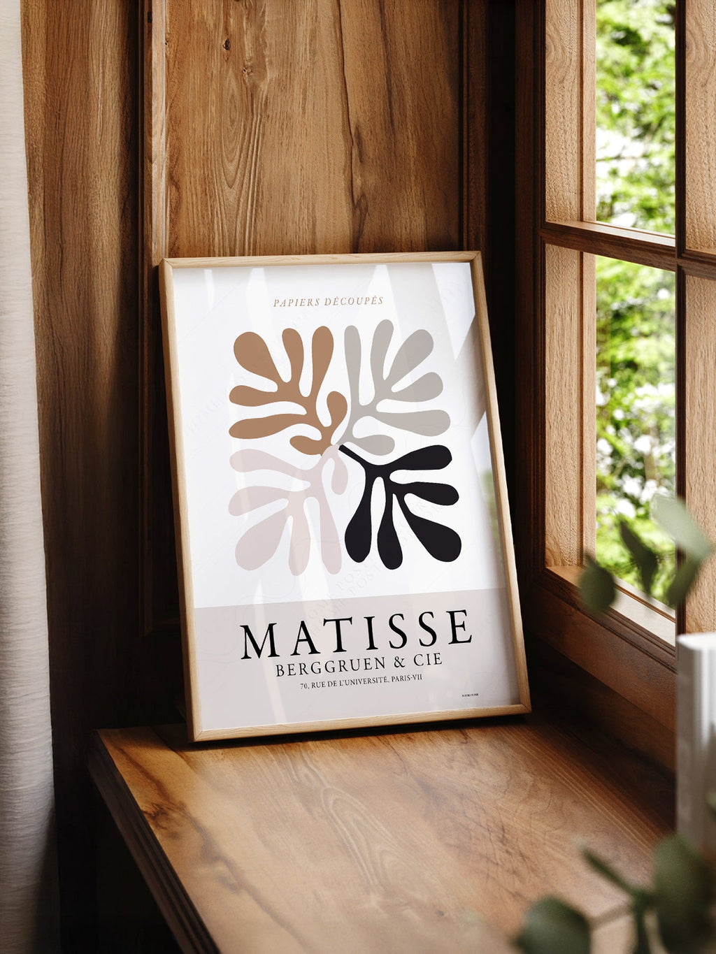 Henri Matisse Papiers Découpés Art Print – Neutral Leaf Wall Poster