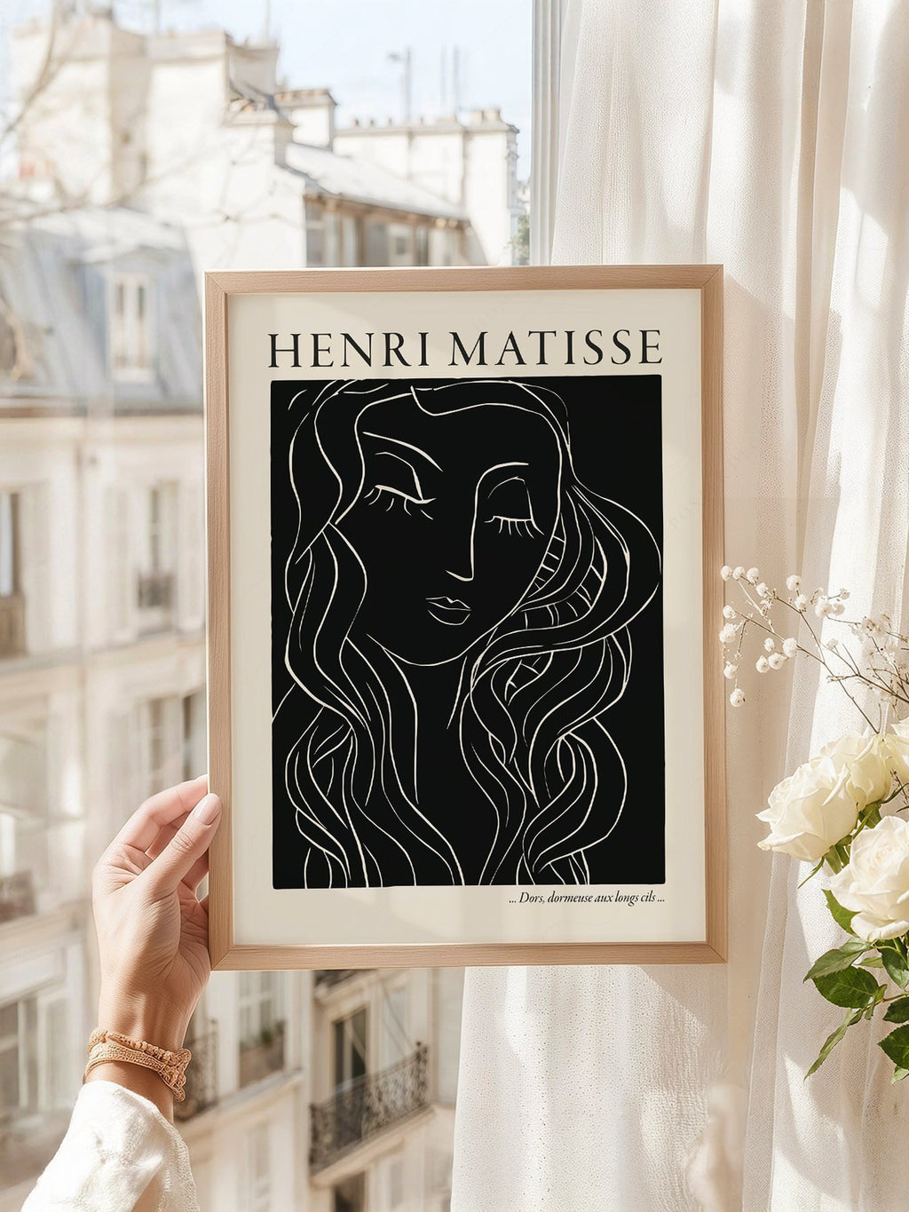 Henri Matisse Dors Dormeuse Art Print – Modern Line Art Wall Decor