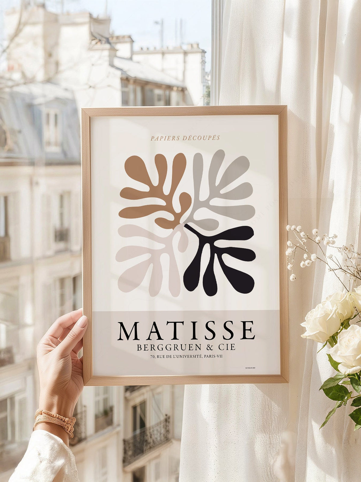 Henri Matisse Papiers Découpés Art Print – Neutral Leaf Wall Poster