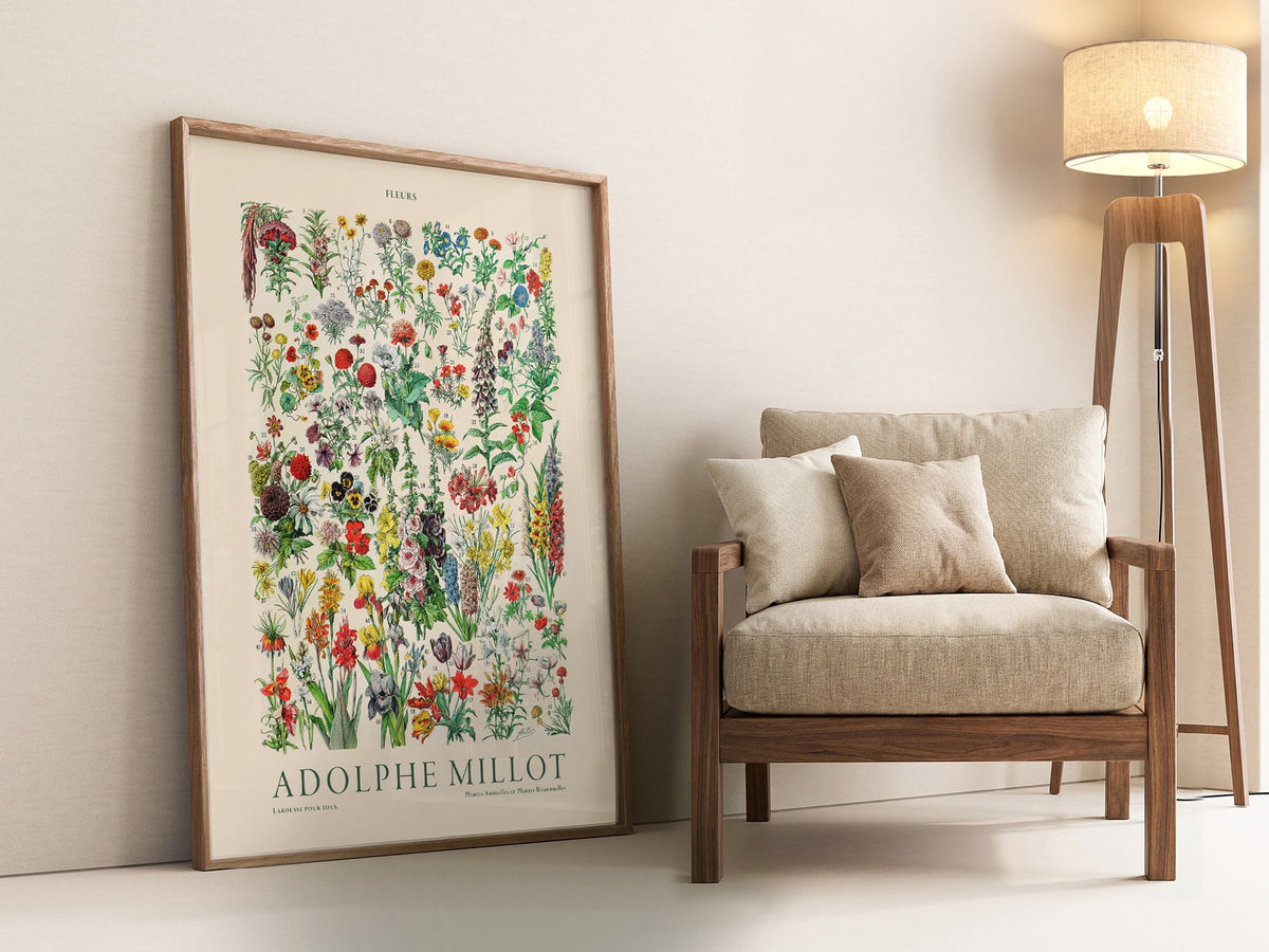 Adolphe Millot Fleurs Botanical Art Print – Vintage Flower Wall Art