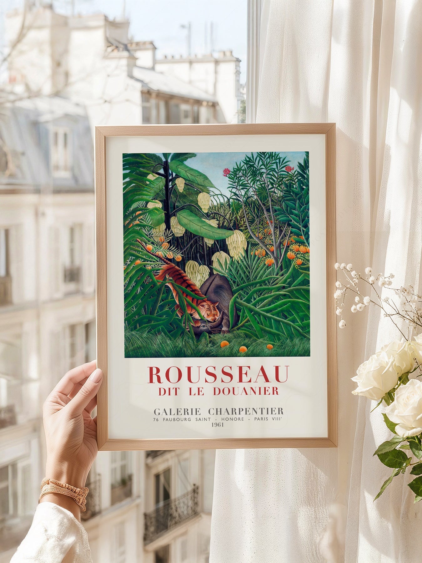 Henri Rousseau Tiger in a Tropical Storm Art Print – Jungle Poster