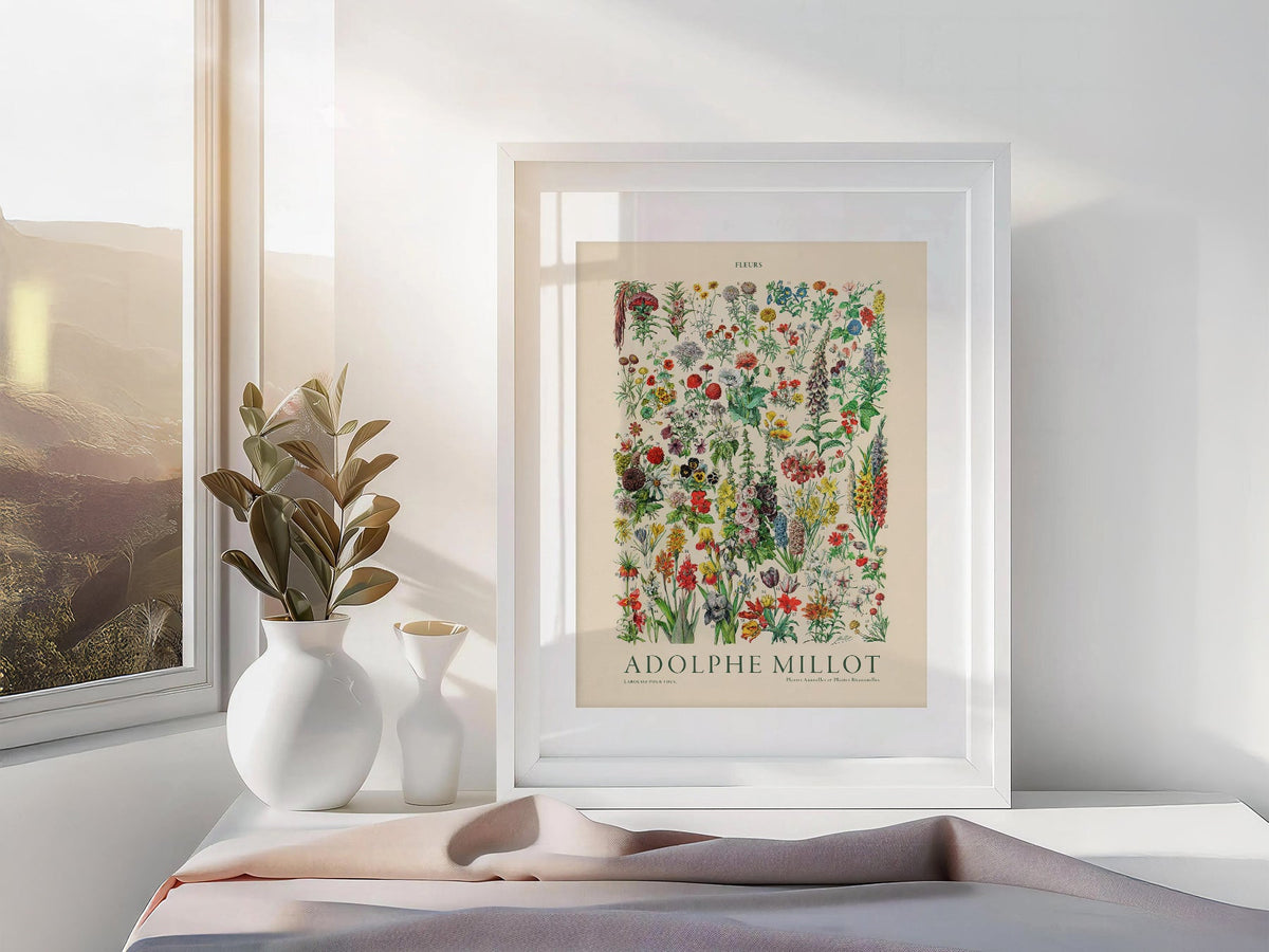 Adolphe Millot Fleurs Botanical Art Print – Vintage Flower Wall Art