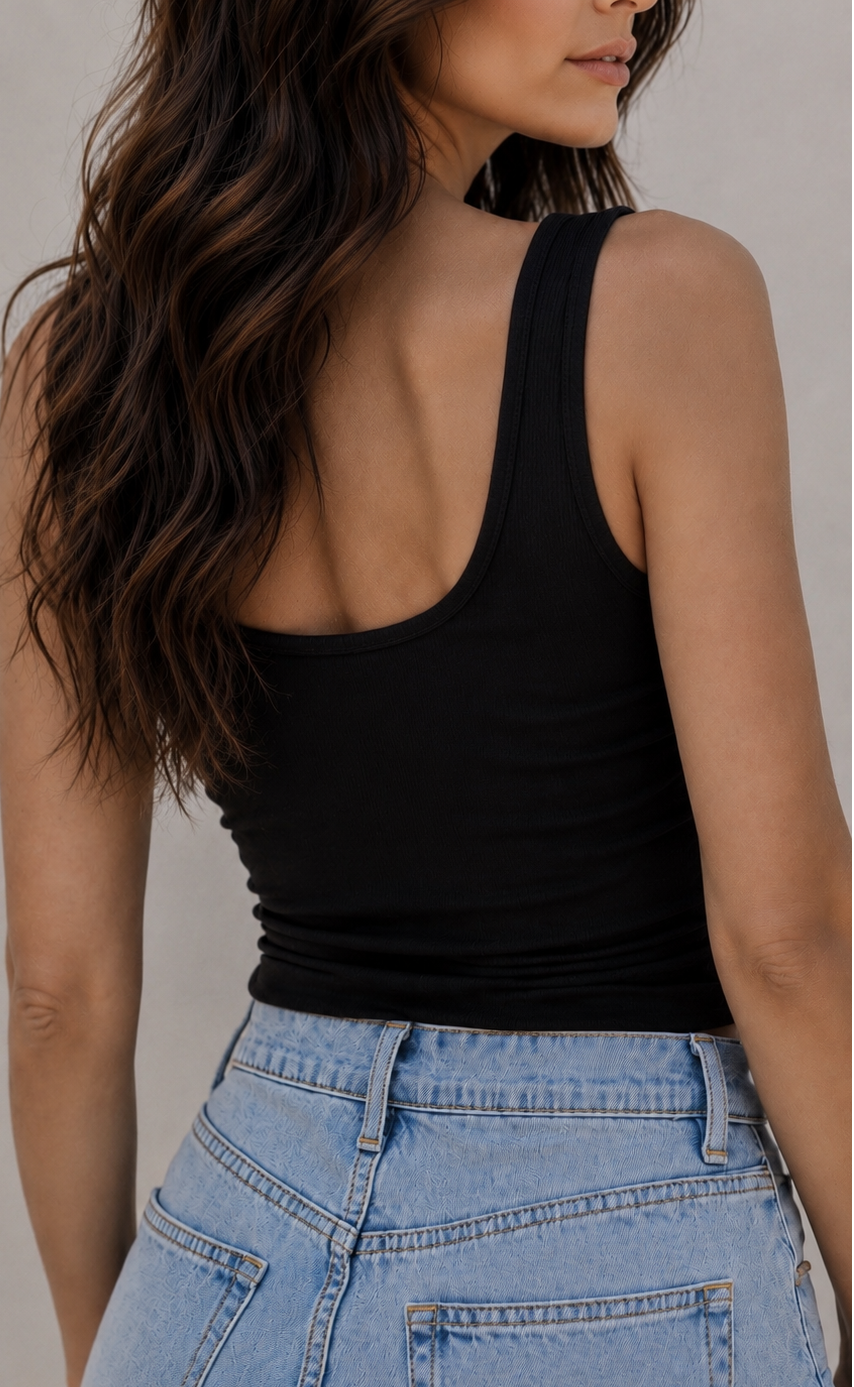Cropped Camisole - Black