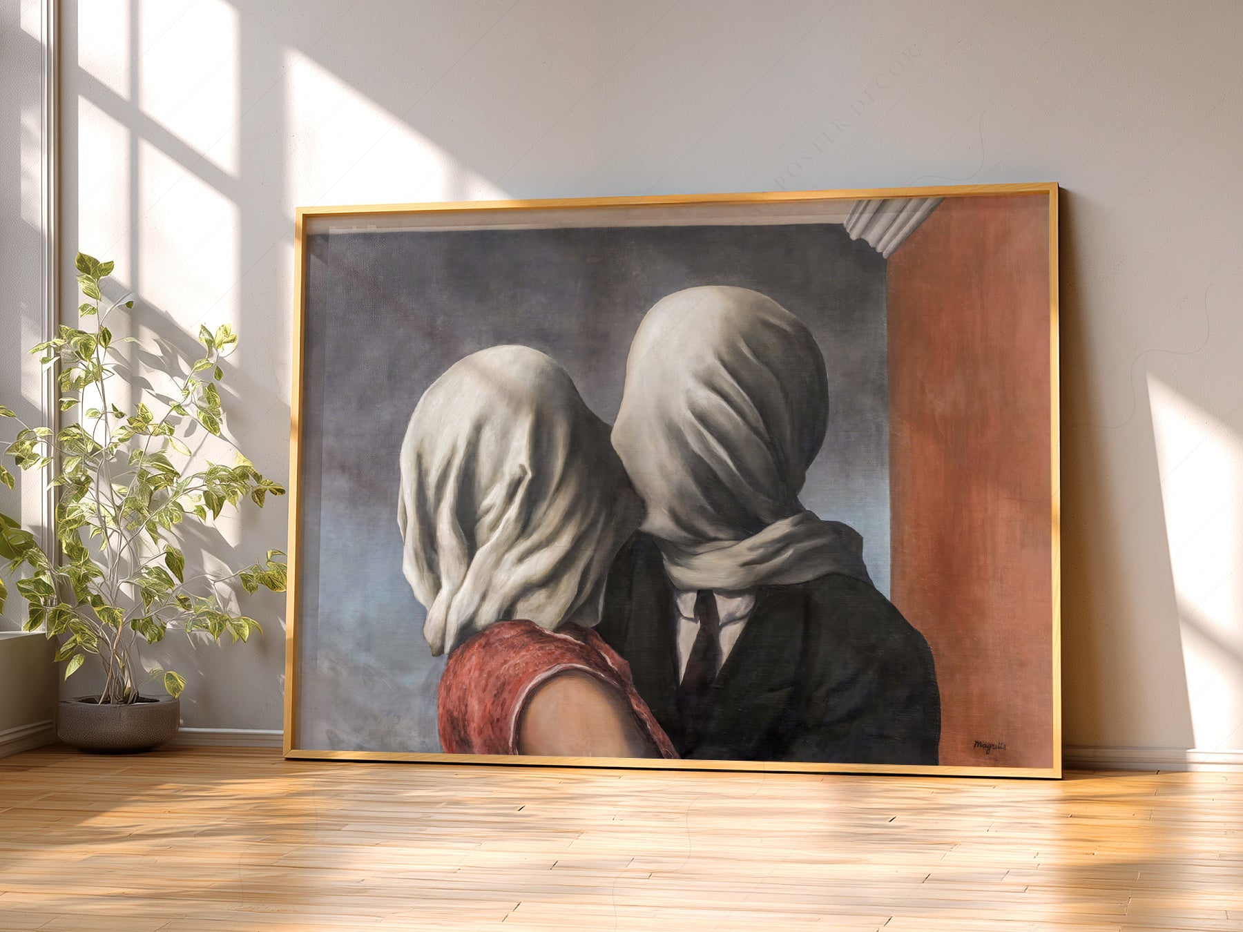 René Magritte The Lovers Art Print – Surrealist Wall Art Poster