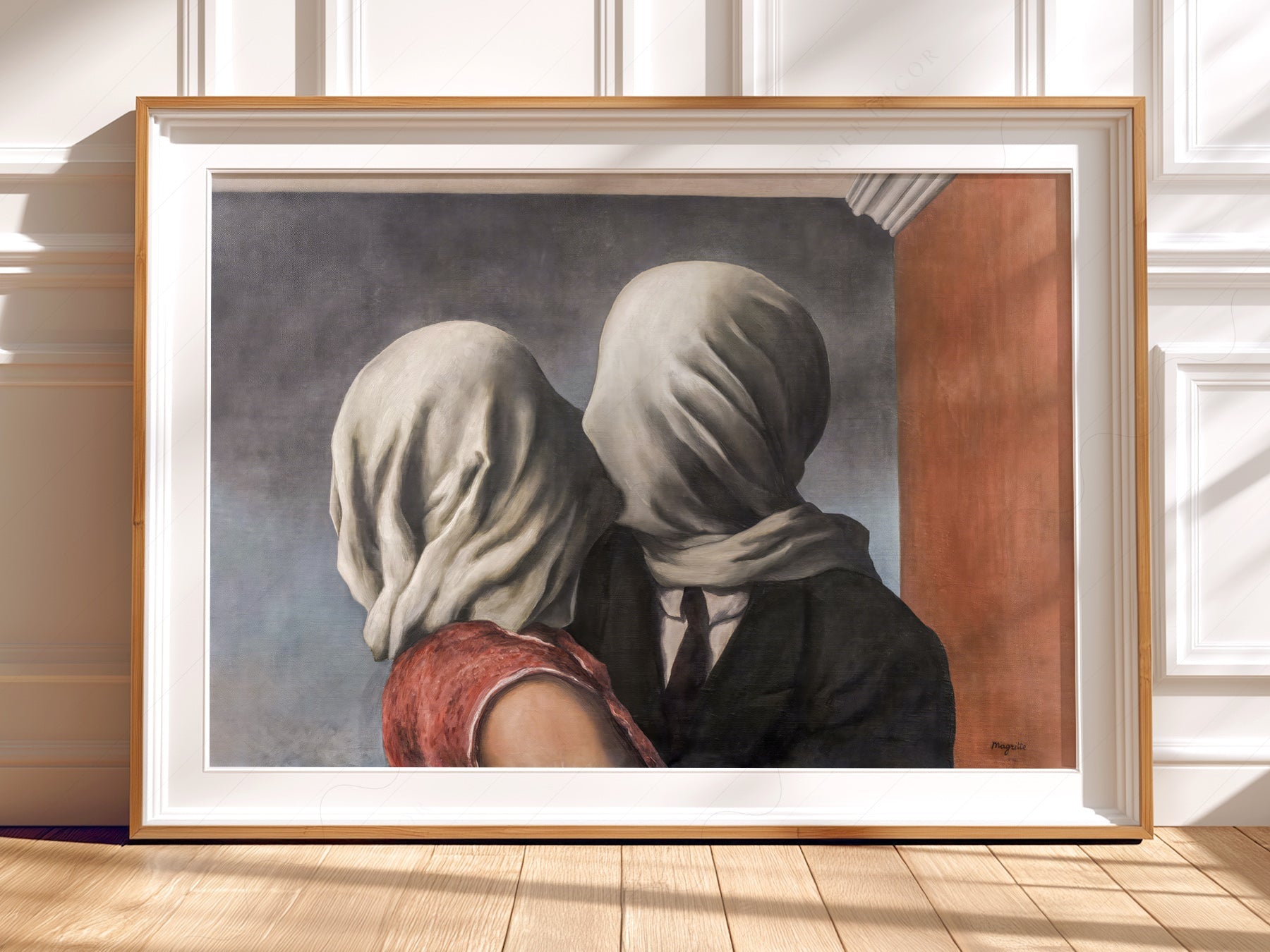 René Magritte The Lovers Art Print – Surrealist Wall Art Poster