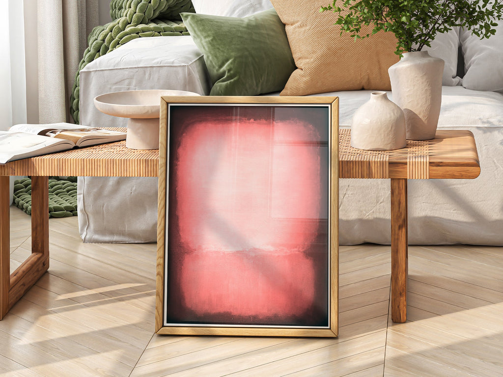 Mark Rothko Untitled Pink and Black Art Print – Abstract Wall Decor