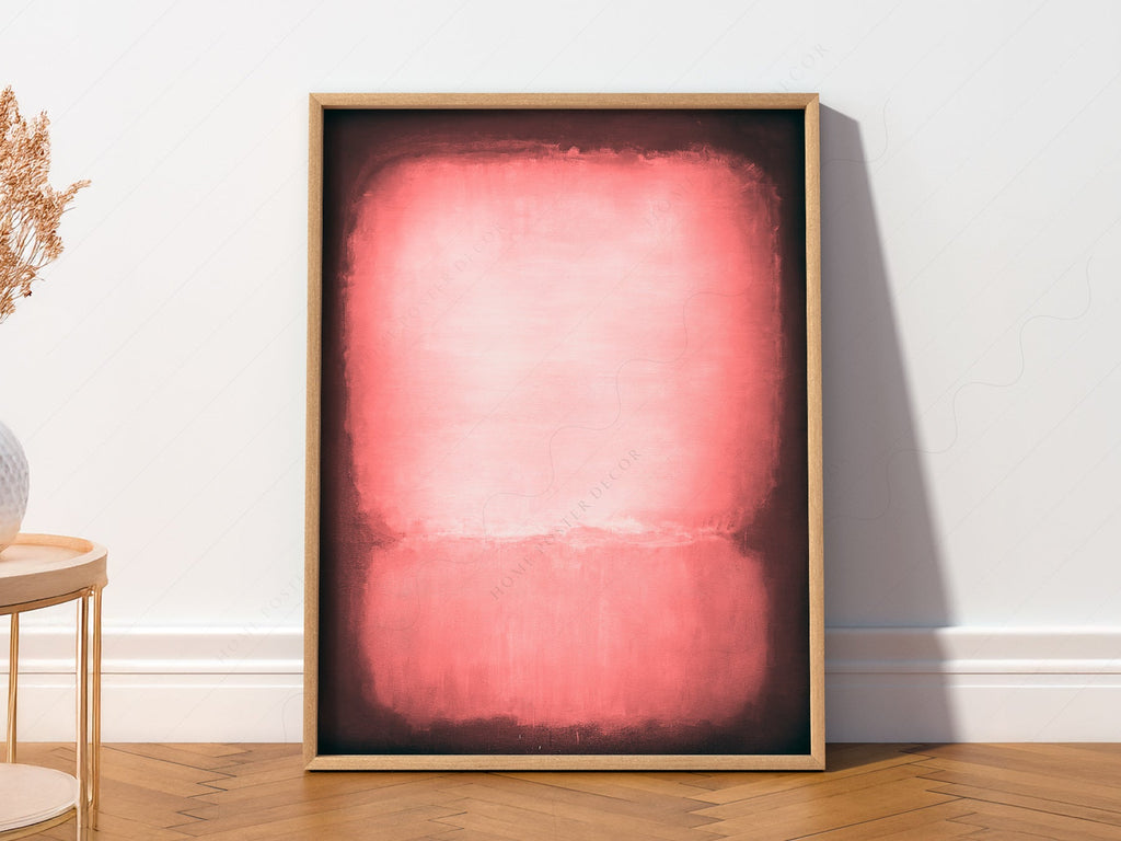 Mark Rothko Untitled Pink and Black Art Print – Abstract Wall Decor