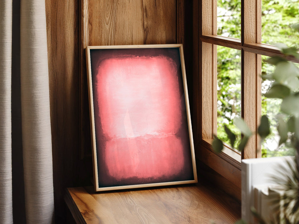 Mark Rothko Untitled Pink and Black Art Print – Abstract Wall Decor