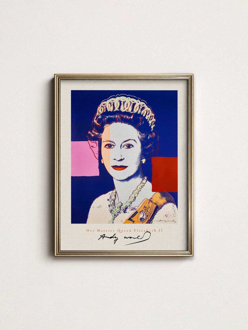 Andy Warhol Queen Elizabeth II Pop Art Print – Modern Wall Art Poster