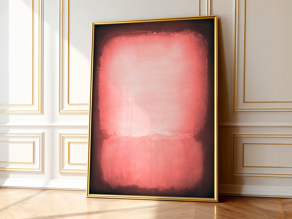 Mark Rothko Untitled Pink and Black Art Print – Abstract Wall Decor