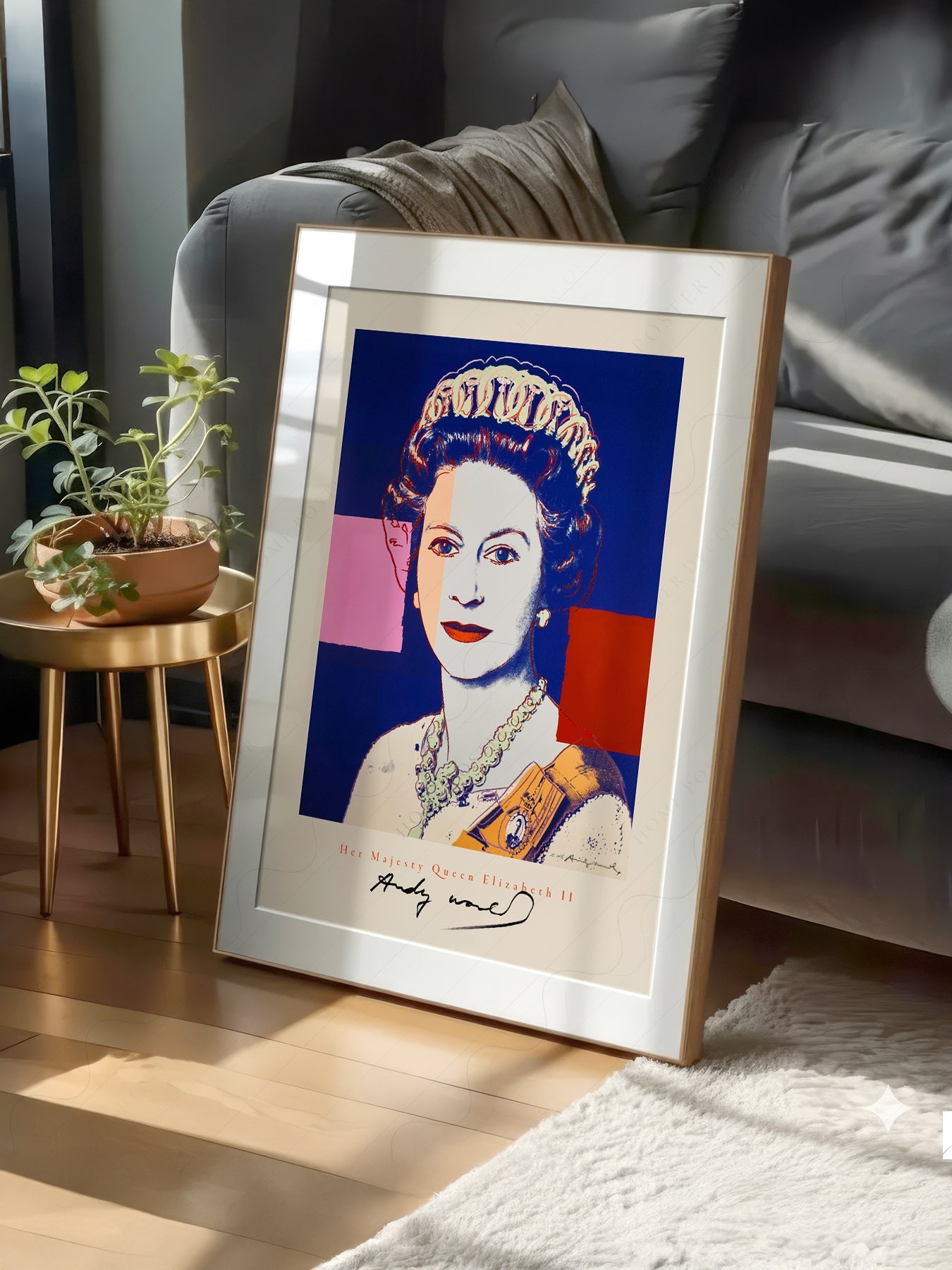 Andy Warhol Queen Elizabeth II Pop Art Print – Modern Wall Art Poster