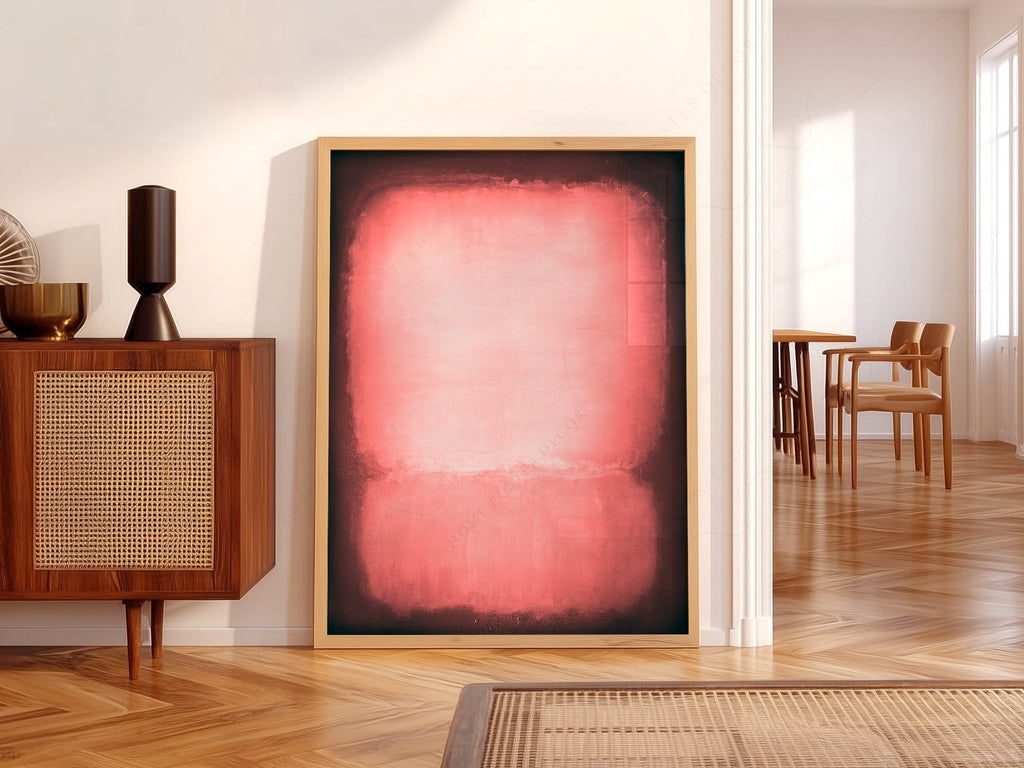 Mark Rothko Untitled Pink and Black Art Print – Abstract Wall Decor