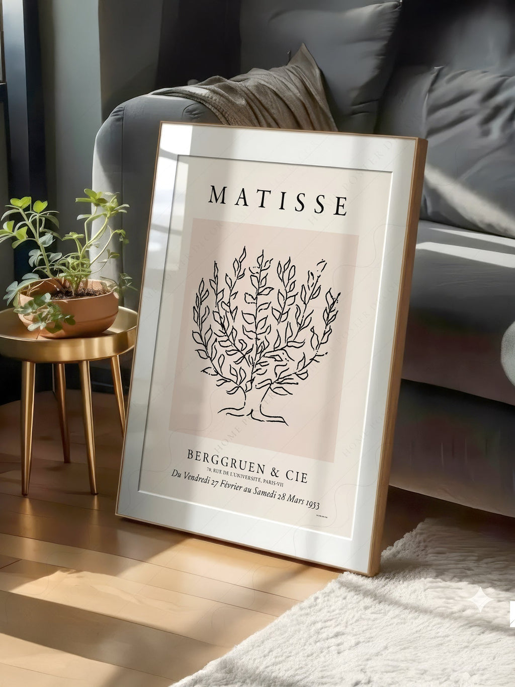 Henri Matisse Tree Drawing Exhibition Poster – Minimalist Line Art Print