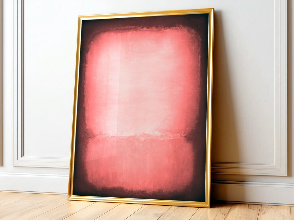 Mark Rothko Untitled Pink and Black Art Print – Abstract Wall Decor