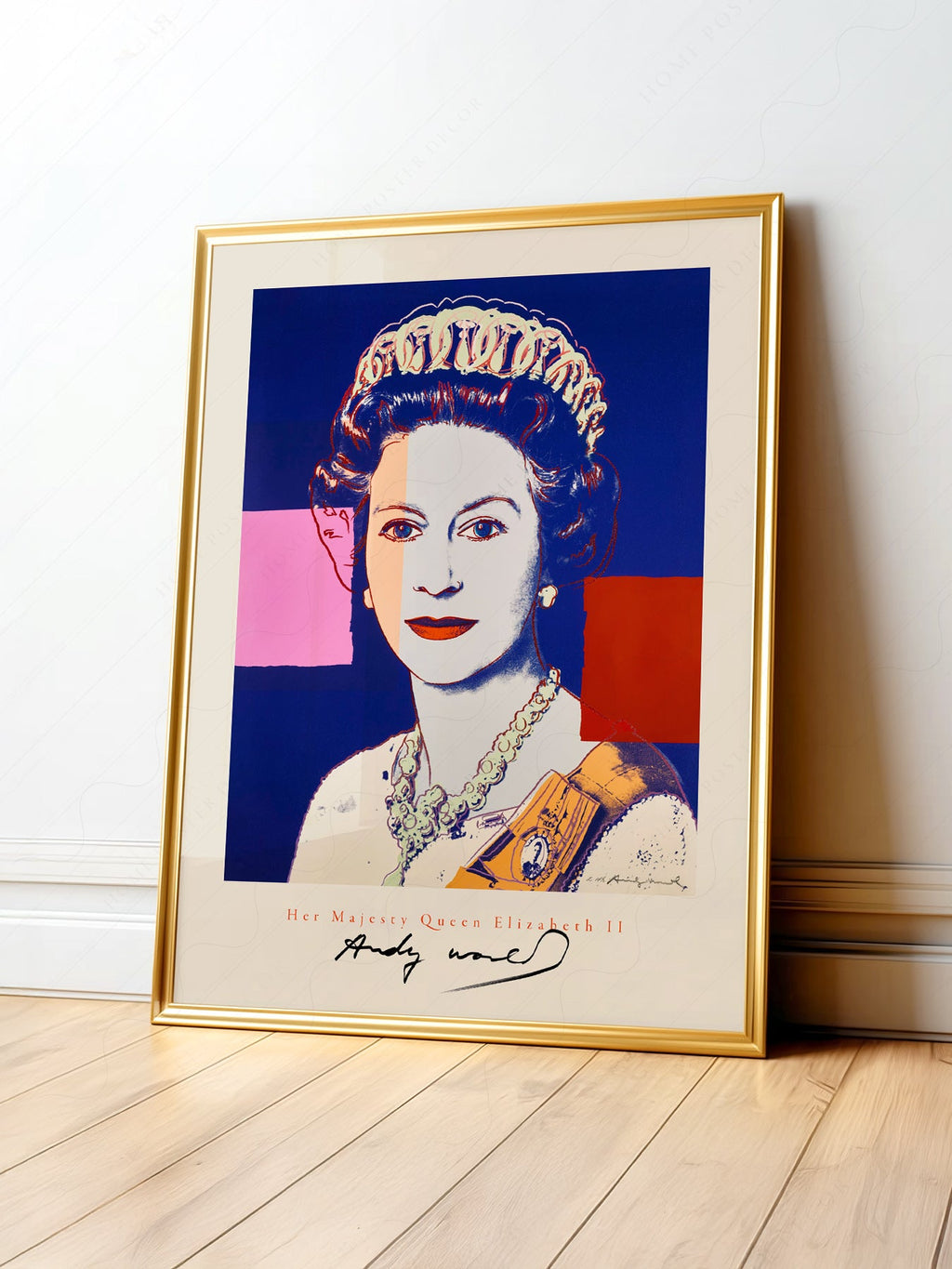 Andy Warhol Queen Elizabeth II Pop Art Print – Modern Wall Art Poster